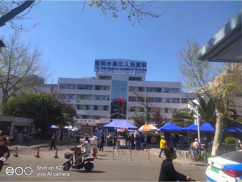 昆明市第三人民医院（健康码测温摆闸(图1)